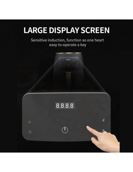 Cheffinger CF-AFRY4.5  Friteuse Numérique LED 1400W 4 5 litres Vert