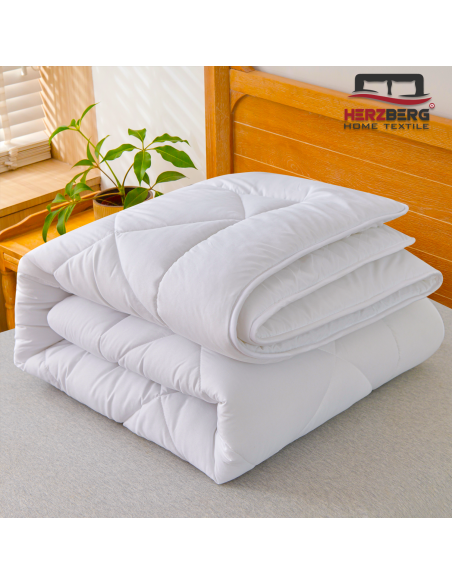 Herzberg HG-14267WD Couette Blanche De Qualité Hôtelière 4 Étoiles 140x200cm