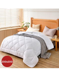 Herzberg HG-22067WD? Couette Blanche De Qualité Hôtelière 4 Étoiles 200x200cm