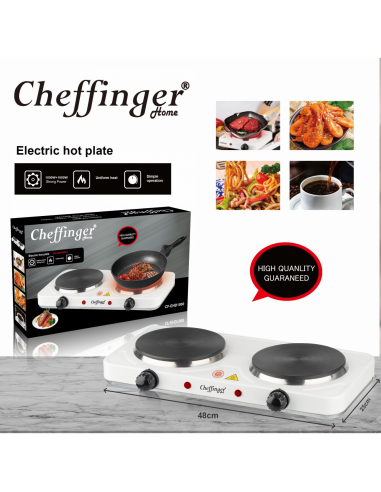 Cheffinger CF-EHD1000  Plaque chauffante électrique 1000W Double