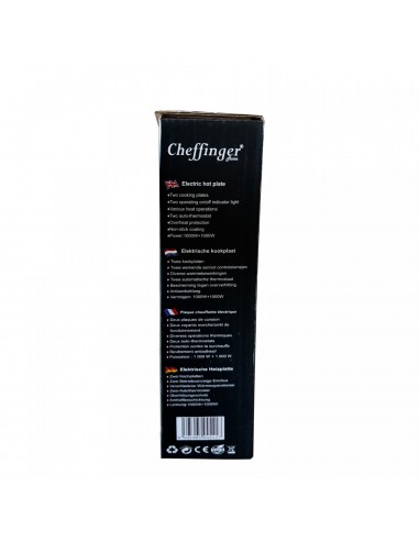 Cheffinger CF-EHD1000  Plaque chauffante électrique 1000W Double