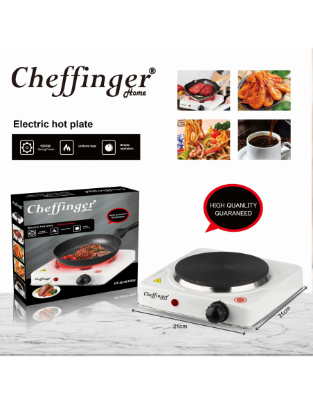 Cheffinger CF-EHS1000  Plaque chauffante électrique 1000W Seul