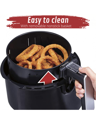 Just Perfecto JL-14 Friteuse à air 1200W avec commande à double bouton 3.5L