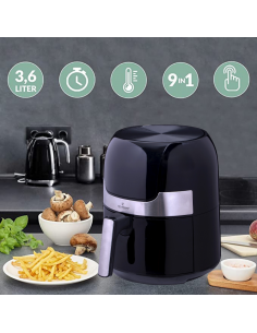 Just Perfecto JL-22  Friteuse à air chaud de 1400W avec écran tactile LED et plaque de gril 3.5L 2