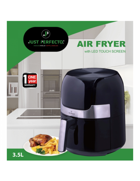 Just Perfecto JL-22  Friteuse à air chaud de 1400W avec écran tactile LED et plaque de gril 3.5L