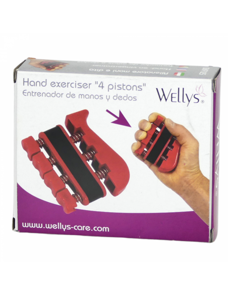 Wellys GI-069125  Exerciseur de mains et de doigts à 4 pistons