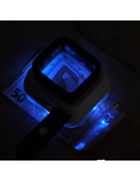 Genius Ideas GI-087663  Loupe pliable à 3 grossissements avec LED