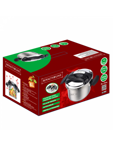 Royalty Line RL-PS4L  Autocuiseur en acier inoxydable de 4 litres