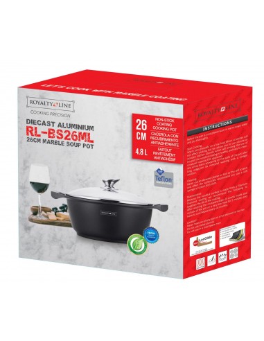 Royalty Line RL-BS26M Marmite et cocotte en marbre 26cm