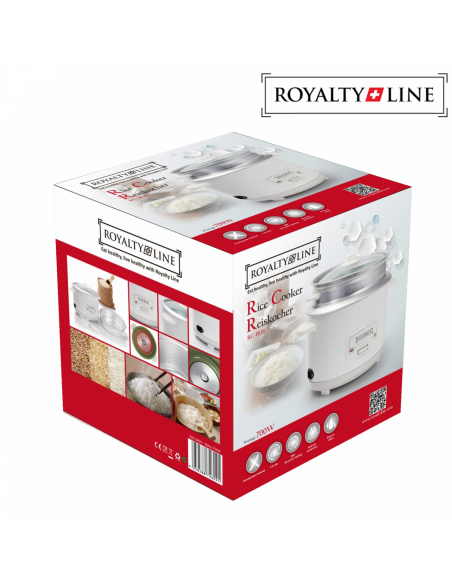 Royalty Line RL-RC18.10D Cuiseur à riz avec cuiseur vapeur 1 8L