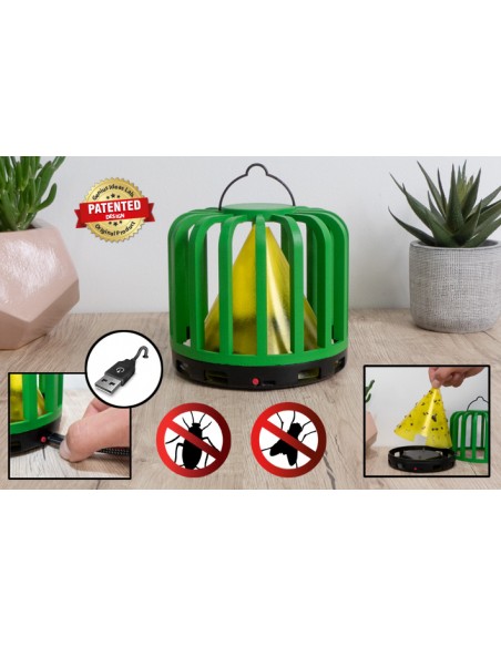 Genius Ideas GI-054561 Piège à insectes lumineux 'Cactus' FLYTRAP