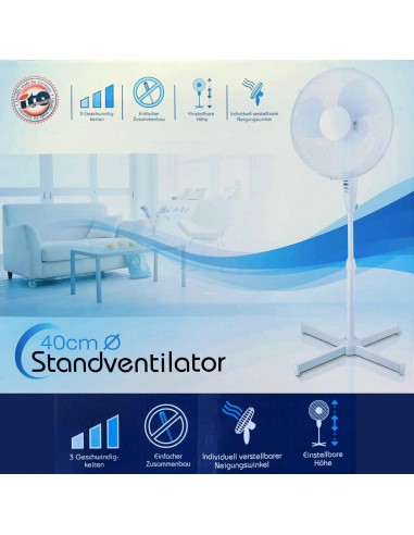 Ito WLSF-4043 Ventilateur oscillant sur pied de 40 cm