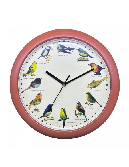 Herzberg HG-03701 Horloge chant d'oiseau japonais Bois