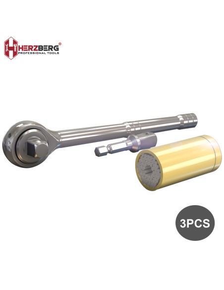 Herzberg HG-5031 Clé à Douille Universelle 3pcs