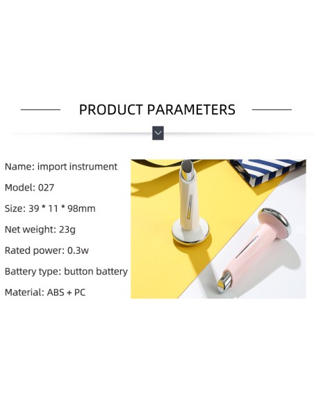 Cenocco Beauty Masseur facial magnétique à micro-vibrations avec LED