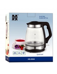 Herzberg HG-5044 Bouilloire Electrique en Verre de 1.8L Avec Indicateur Lumineux à LED 2